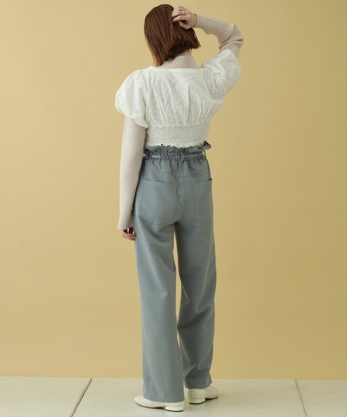 one after another NICE CLAUP（ワンアフターアナザーナイスクラップ）の「チロルブラウス＋リブニットセット（ニット/セーター・レディース・オフホワイト/ミント/ライトベージュ・FREE）」の22枚目の写真