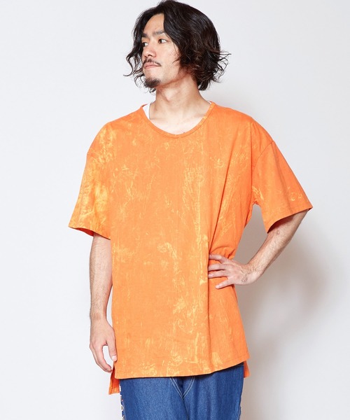 チャイハネ（チャイハネ）の「【チャイハネ】yul アシッドウォッシュメンズTシャツ（Tシャツ/カットソー・メンズ・ブラック/グレー/オレンジ/ブルー/マスタード/ダークブルー/ワイン・FREE）」の7枚目の写真