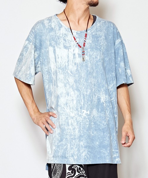 チャイハネ（チャイハネ）の「【チャイハネ】yul アシッドウォッシュメンズTシャツ（Tシャツ/カットソー・メンズ・ブラック/グレー/オレンジ/ブルー/マスタード/ダークブルー/ワイン・FREE）」の14枚目の写真