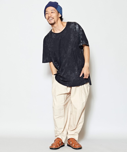 チャイハネ（チャイハネ）の「【チャイハネ】yul アシッドウォッシュメンズTシャツ（Tシャツ/カットソー・メンズ・ブラック/グレー/オレンジ/ブルー/マスタード/ダークブルー/ワイン・FREE）」の16枚目の写真