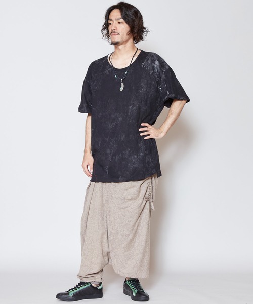 チャイハネ（チャイハネ）の「【チャイハネ】yul アシッドウォッシュメンズTシャツ（Tシャツ/カットソー・メンズ・ブラック/グレー/オレンジ/ブルー/マスタード/ダークブルー/ワイン・FREE）」の20枚目の写真