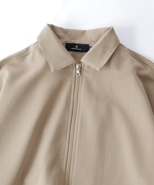 MONO-MART(モノマート)の「TRストレッチ ステッチ ジップアップシャツ(1/2 sleeve)(シャツ/ブラウス・メンズ・ライトグレー/ブラック/ネイビー/ベージュ系その他/グリーン系その他・FREE)」の7枚目の写真