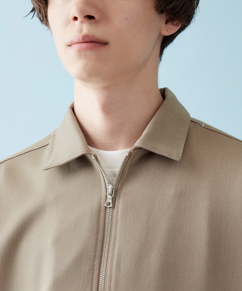 MONO-MART(モノマート)の「TRストレッチ ステッチ ジップアップシャツ(1/2 sleeve)(シャツ/ブラウス・メンズ・ライトグレー/ブラック/ネイビー/ベージュ系その他/グリーン系その他・FREE)」の14枚目の写真