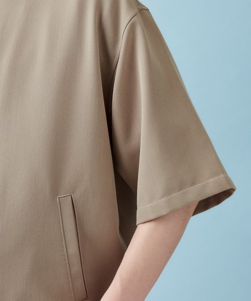 MONO-MART(モノマート)の「TRストレッチ ステッチ ジップアップシャツ(1/2 sleeve)(シャツ/ブラウス・メンズ・ライトグレー/ブラック/ネイビー/ベージュ系その他/グリーン系その他・FREE)」の15枚目の写真