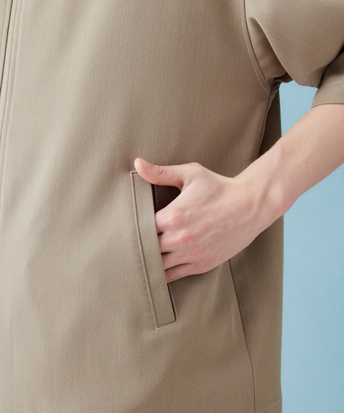 MONO-MART(モノマート)の「TRストレッチ ステッチ ジップアップシャツ(1/2 sleeve)(シャツ/ブラウス・メンズ・ライトグレー/ブラック/ネイビー/ベージュ系その他/グリーン系その他・FREE)」の16枚目の写真