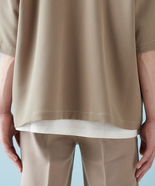 MONO-MART(モノマート)の「TRストレッチ ステッチ ジップアップシャツ(1/2 sleeve)(シャツ/ブラウス・メンズ・ライトグレー/ブラック/ネイビー/ベージュ系その他/グリーン系その他・FREE)」の19枚目の写真