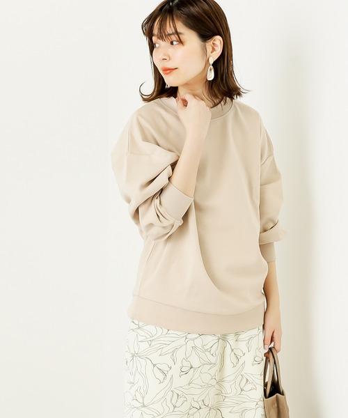 natural couture(ナチュラルクチュール)の「バックジップぽわん袖プルオーバー(スウェット・レディース・ベージュ/アイボリー/ミント/スミクロ・FREE)」の18枚目の写真