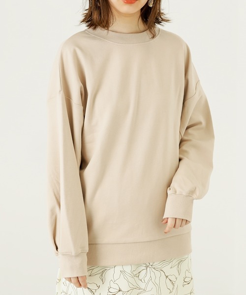 natural couture(ナチュラルクチュール)の「バックジップぽわん袖プルオーバー(スウェット・レディース・ベージュ/アイボリー/ミント/スミクロ・FREE)」の21枚目の写真