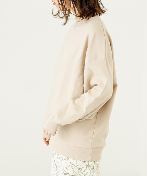 natural couture(ナチュラルクチュール)の「バックジップぽわん袖プルオーバー(スウェット・レディース・ベージュ/アイボリー/ミント/スミクロ・FREE)」の13枚目の写真