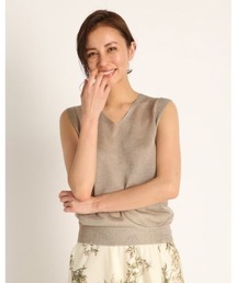 CELFORD ブラックノースリーブニットトップス CELFORD ブラックノースリーブニットトップス（ニットプル
