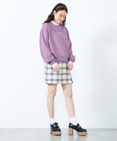 WEGO（ウィゴー）の「WEGO/ダブルフリルスウェット（スウェット・レディース・サックスブルー/ピンク/ライトベージュ/ホワイト・FREE）」の8枚目の写真