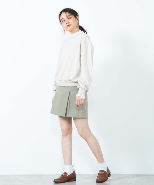 WEGO（ウィゴー）の「WEGO/ダブルフリルスウェット（スウェット・レディース・サックスブルー/ピンク/ライトベージュ/ホワイト・FREE）」の16枚目の写真