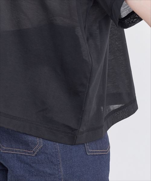 ADAM ET ROPE'（アダムエロペ）の「シアーWIDE-TEE（Tシャツ/カットソー・レディース・ブラック/ベージュ系その他・FREE）」の11枚目の写真