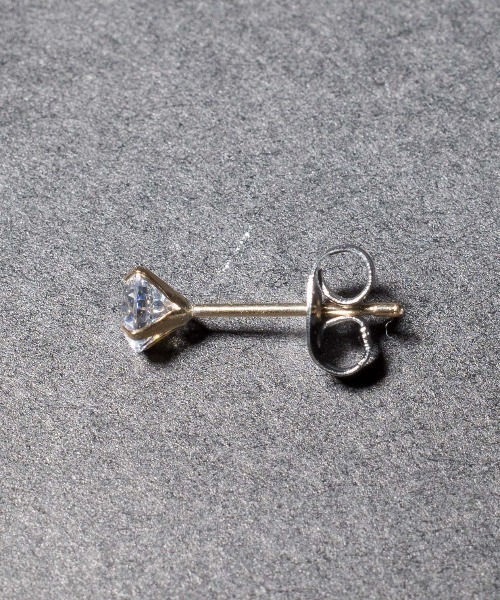 Pledge(プレッジ)の「『Pledge(プレッジ)』K10 Swarovski Crystals ピアス(ピアス(片耳用)・レディース・ホワイト/ブラック/ブラック系その他/ブルー・FREE)」の5枚目の写真