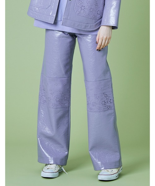 Little sunny bite（リトルサニーバイト）の「Synthetic leather pants（その他パンツ・レディース・ホワイト/グリーン/パープル/ブラック・SMALL/MEDIUM）」の2枚目の写真