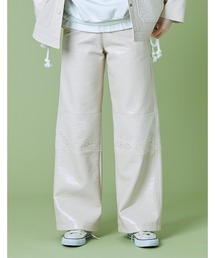 Synthetic leather pants