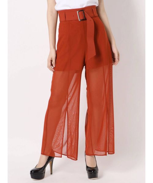 RESEXXY（リゼクシー）の「シアーワイドパンツ（その他パンツ・レディース・ブラック/モカ/オレンジ・FREE）」の11枚目の写真