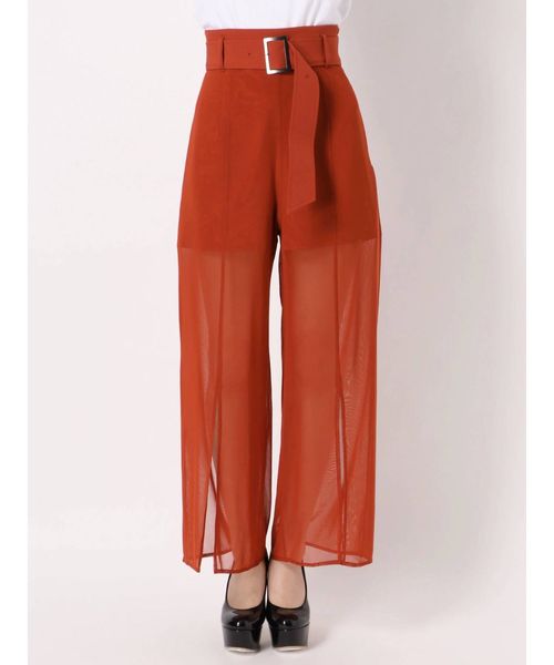 RESEXXY（リゼクシー）の「シアーワイドパンツ（その他パンツ・レディース・ブラック/モカ/オレンジ・FREE）」の9枚目の写真