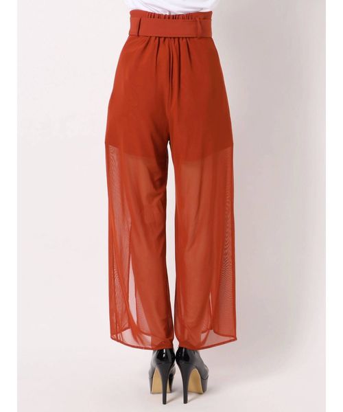 RESEXXY（リゼクシー）の「シアーワイドパンツ（その他パンツ・レディース・ブラック/モカ/オレンジ・FREE）」の7枚目の写真