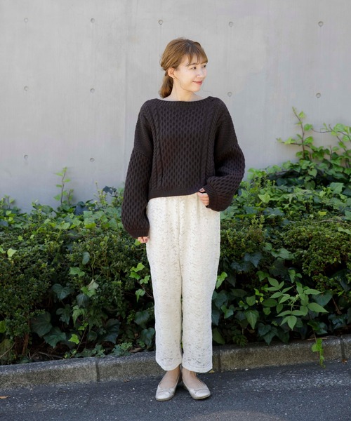 flower(フラワー)の「テンダーフラワリーパンツ(その他パンツ・レディース・ピンク/アイボリー・FREE)」の3枚目の写真