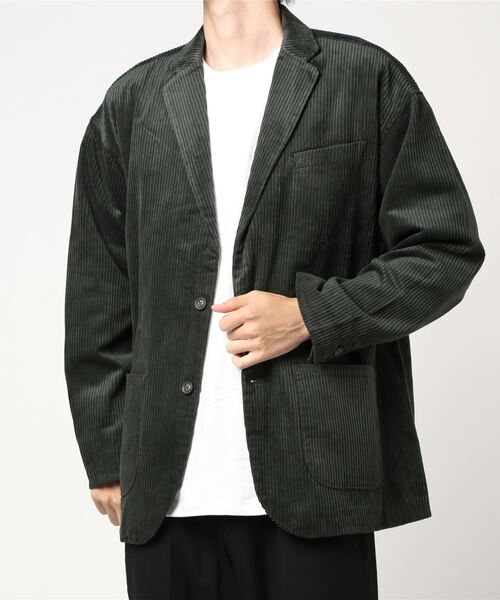 STYLEBLOCK（スタイルブロック）の「太コールビッグテーラードジャケット（テーラードジャケット・メンズ・カーキ/ブラウン/アイボリー/ブラック・M/L）」の8枚目の写真