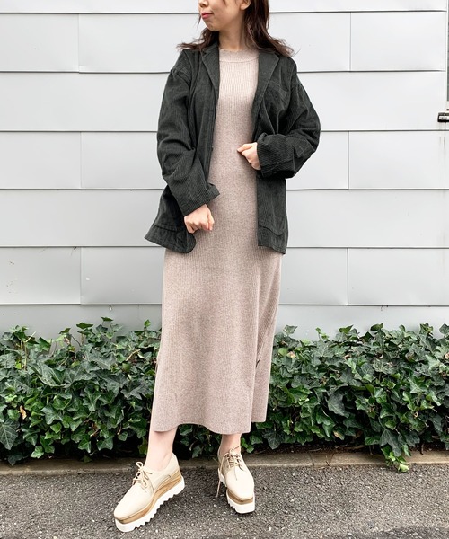 STYLEBLOCK（スタイルブロック）の「太コールビッグテーラードジャケット（テーラードジャケット・メンズ・カーキ/ブラウン/アイボリー/ブラック・M/L）」の9枚目の写真