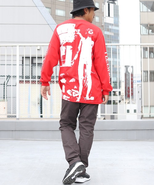 PLEASURES（プレジャー）の「PLEASURES/プレジャーズ ANTICHRIST LONG SLEEVE ロンT（Tシャツ/カットソー・メンズ・レッド・L/M/XL）」の18枚目の写真