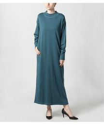 Sulfide dye mock neck dress