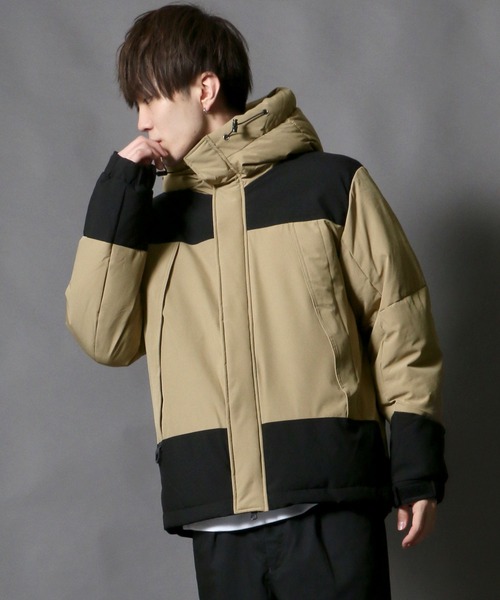 SITRY（シトリー）の「Ｗater-repellent stretch ツートンファイバーダウンジャケット（ダウンジャケット/コート・メンズ・ブラック/ベージュ/レッド/イエロー/オリーブ/ウッドランド・M/L/XL）」の3枚目の写真