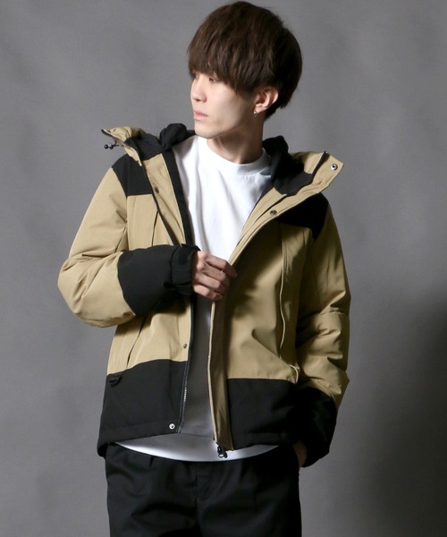 SITRY（シトリー）の「Ｗater-repellent stretch ツートンファイバーダウンジャケット（ダウンジャケット/コート・メンズ・ブラック/ベージュ/レッド/イエロー/オリーブ/ウッドランド・M/L/XL）」の15枚目の写真