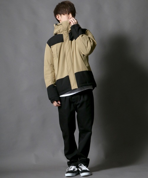 SITRY（シトリー）の「Ｗater-repellent stretch ツートンファイバーダウンジャケット（ダウンジャケット/コート・メンズ・ブラック/ベージュ/レッド/イエロー/オリーブ/ウッドランド・M/L/XL）」の8枚目の写真