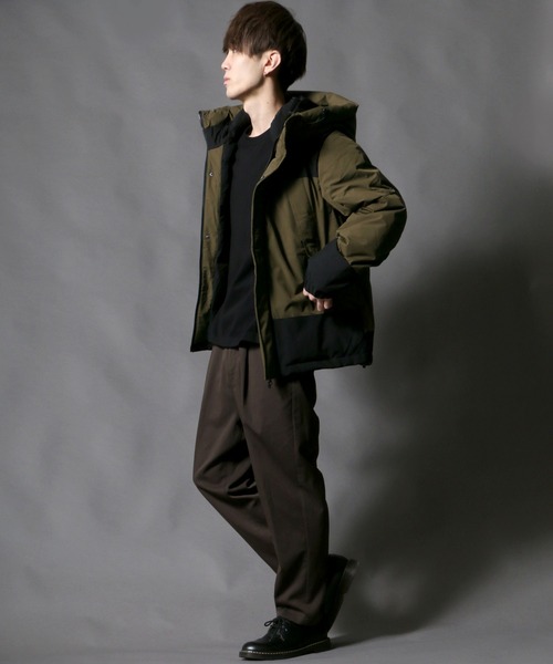 SITRY（シトリー）の「Ｗater-repellent stretch ツートンファイバーダウンジャケット（ダウンジャケット/コート・メンズ・ブラック/ベージュ/レッド/イエロー/オリーブ/ウッドランド・M/L/XL）」の19枚目の写真