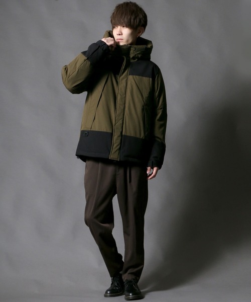 SITRY（シトリー）の「Ｗater-repellent stretch ツートンファイバーダウンジャケット（ダウンジャケット/コート・メンズ・ブラック/ベージュ/レッド/イエロー/オリーブ/ウッドランド・M/L/XL）」の16枚目の写真