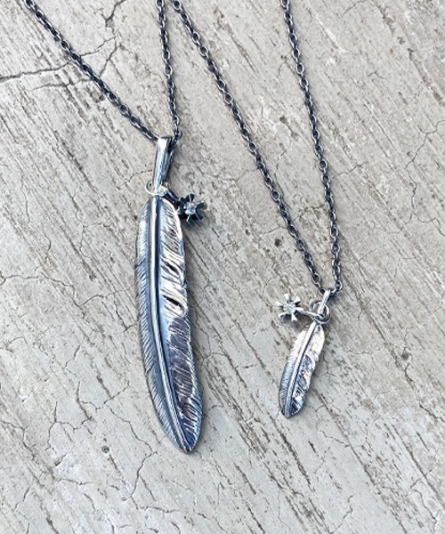 セール フェザー ダイヤモンド チャーム チェーン ペア ネックレス ブランド オリジナル アクセサリー ペア 対応 ネックレス Jam Home Made ジャムホームメイド のファッション通販 Zozotown