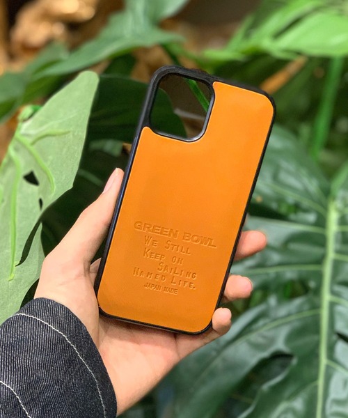 GREEN BOWL(グリーンボウル)の「GREEN BOWL i phone Cover 12/12pro 6.1inch/グリーンボウル アイフォーン カバー(スマホケース/カバー・メンズ・キャメル/モカ・FREE)」の1枚目の写真