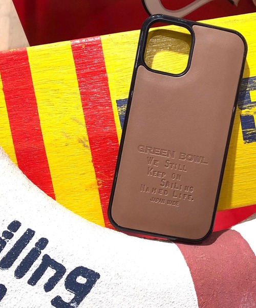 GREEN BOWL(グリーンボウル)の「GREEN BOWL i phone Cover 12/12pro 6.1inch/グリーンボウル アイフォーン カバー(スマホケース/カバー・メンズ・キャメル/モカ・FREE)」の2枚目の写真