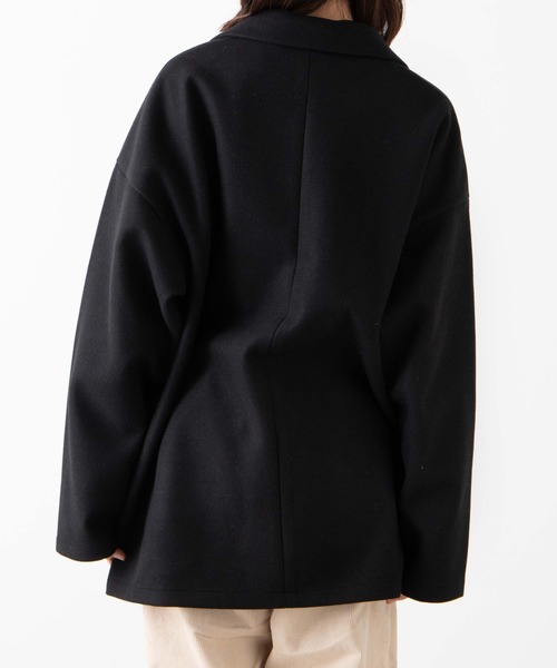 WEGO(ウィゴー)の「WEGO/ルーズテーラードジャケット(テーラードジャケット・レディース・グリーン/ホワイト系その他/ブラック・FREE)」の4枚目の写真