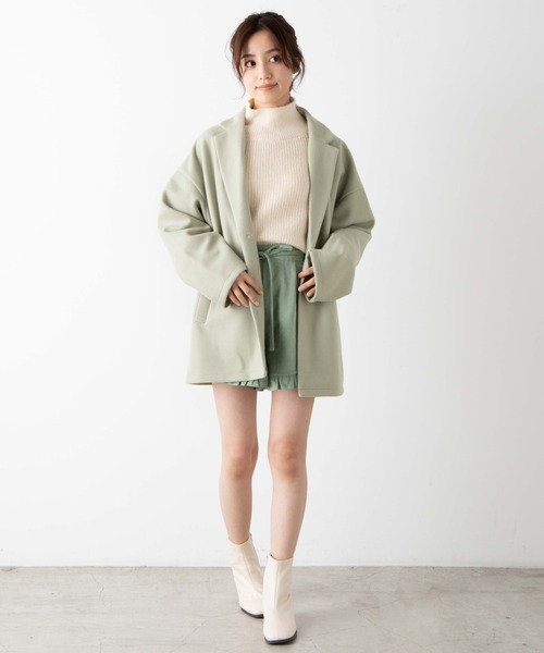 WEGO(ウィゴー)の「WEGO/ルーズテーラードジャケット(テーラードジャケット・レディース・グリーン/ホワイト系その他/ブラック・FREE)」の15枚目の写真