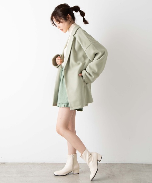 WEGO(ウィゴー)の「WEGO/ルーズテーラードジャケット(テーラードジャケット・レディース・グリーン/ホワイト系その他/ブラック・FREE)」の16枚目の写真