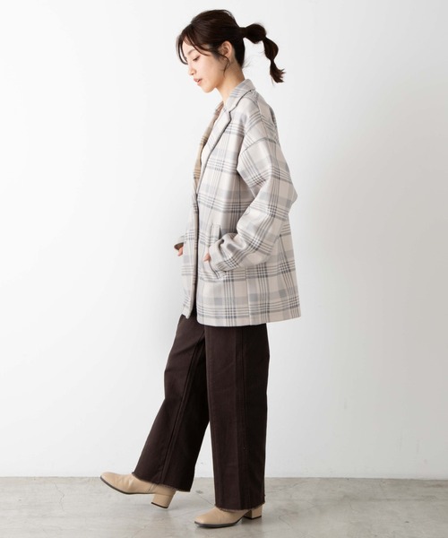 WEGO(ウィゴー)の「WEGO/ルーズテーラードジャケット(テーラードジャケット・レディース・グリーン/ホワイト系その他/ブラック・FREE)」の9枚目の写真