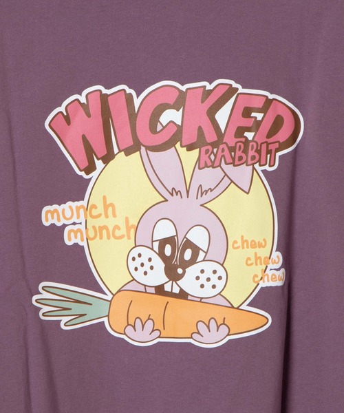 WEGO（ウィゴー）の「WEGO/ダボ袖グラフィックロンT（Tシャツ/カットソー・レディース・ブルー/ダークグリーン/パープル/スミクロ/ブラック系その他/その他1・FREE）」の14枚目の写真