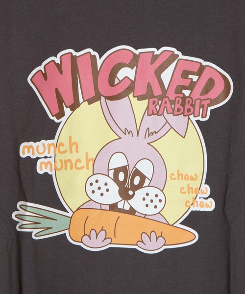 WEGO（ウィゴー）の「WEGO/ダボ袖グラフィックロンT（Tシャツ/カットソー・レディース・ブルー/ダークグリーン/パープル/スミクロ/ブラック系その他/その他1・FREE）」の9枚目の写真