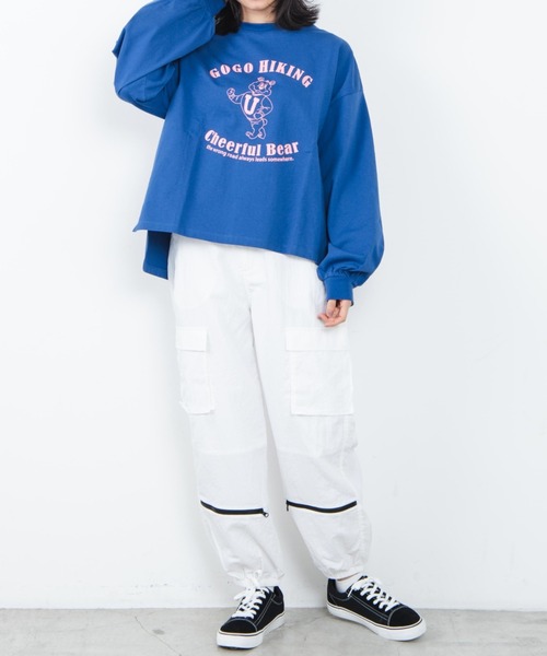 WEGO（ウィゴー）の「WEGO/ダボ袖グラフィックロンT（Tシャツ/カットソー・レディース・ブルー/ダークグリーン/パープル/スミクロ/ブラック系その他/その他1・FREE）」の21枚目の写真