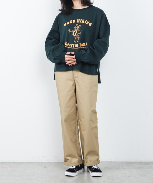 WEGO（ウィゴー）の「WEGO/ダボ袖グラフィックロンT（Tシャツ/カットソー・レディース・ブルー/ダークグリーン/パープル/スミクロ/ブラック系その他/その他1・FREE）」の16枚目の写真