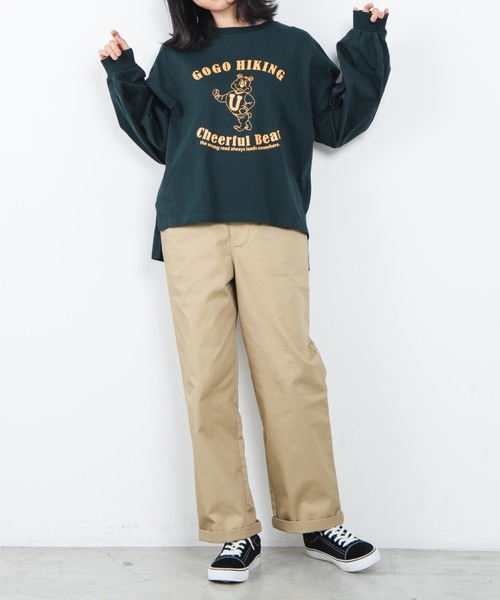 WEGO（ウィゴー）の「WEGO/ダボ袖グラフィックロンT（Tシャツ/カットソー・レディース・ブルー/ダークグリーン/パープル/スミクロ/ブラック系その他/その他1・FREE）」の18枚目の写真