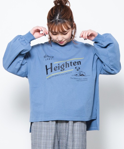 WEGO（ウィゴー）の「WEGO/ダボ袖グラフィックロンT（Tシャツ/カットソー・レディース・ブルー/ダークグリーン/パープル/スミクロ/ブラック系その他/その他1・FREE）」の7枚目の写真