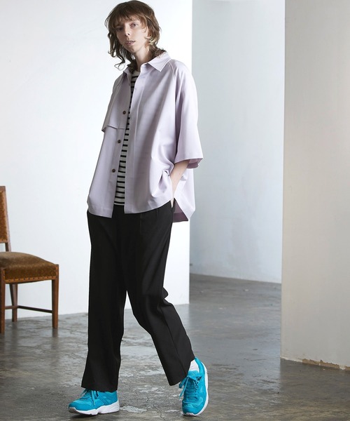 ENDER PRODUCTS(エンダープロダクツ)の「ブライトポプリン タックワイドテーパードシェフパンツ【ENDER PRODUCTS/エンダープロダクツ】◆セットアップ対応◆(その他パンツ・メンズ・グレイッシュベージュ/ベージュ/ブラウン/ベージュ系その他/ライラック/ブラック・M/L)」の11枚目の写真