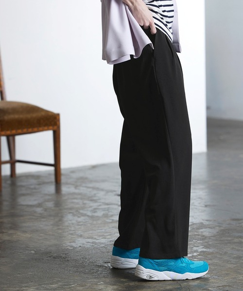 ENDER PRODUCTS(エンダープロダクツ)の「ブライトポプリン タックワイドテーパードシェフパンツ【ENDER PRODUCTS/エンダープロダクツ】◆セットアップ対応◆(その他パンツ・メンズ・グレイッシュベージュ/ベージュ/ブラウン/ベージュ系その他/ライラック/ブラック・M/L)」の13枚目の写真