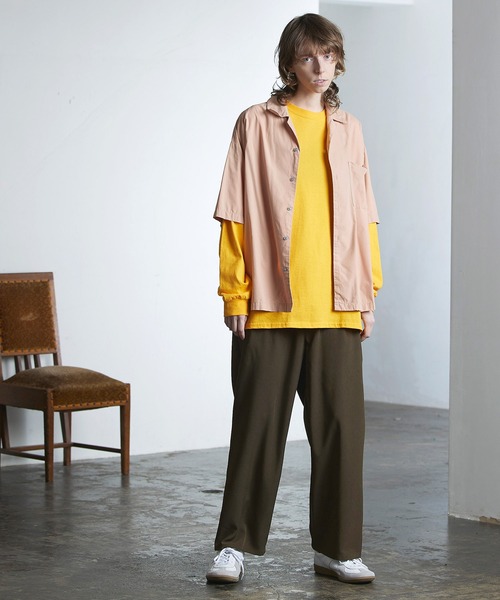 ENDER PRODUCTS(エンダープロダクツ)の「ブライトポプリン タックワイドテーパードシェフパンツ【ENDER PRODUCTS/エンダープロダクツ】◆セットアップ対応◆(その他パンツ・メンズ・グレイッシュベージュ/ベージュ/ブラウン/ベージュ系その他/ライラック/ブラック・M/L)」の15枚目の写真