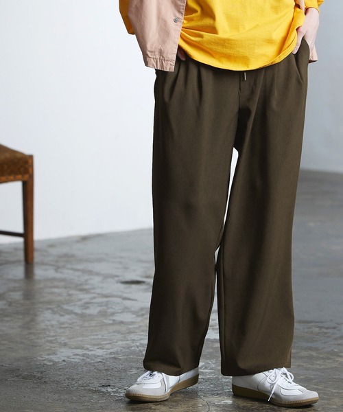 ENDER PRODUCTS(エンダープロダクツ)の「ブライトポプリン タックワイドテーパードシェフパンツ【ENDER PRODUCTS/エンダープロダクツ】◆セットアップ対応◆(その他パンツ・メンズ・グレイッシュベージュ/ベージュ/ブラウン/ベージュ系その他/ライラック/ブラック・M/L)」の16枚目の写真